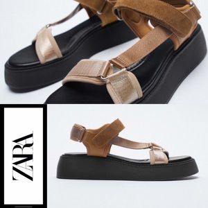 Zara. NWT. Chunky Sandals. SZ 10/EU 41